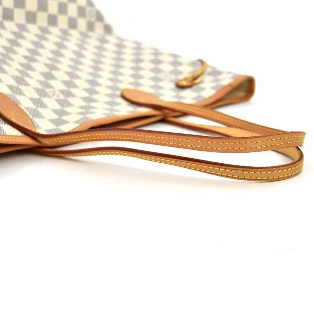 Tote Bag Damier Azur Neverfull MM Large Capacity Beige Ivory - Picture 6 of 14